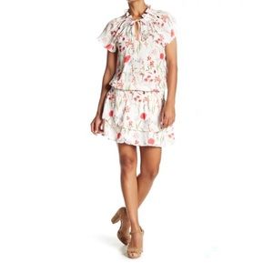 Parker Drop Waist Printed Smock Dress